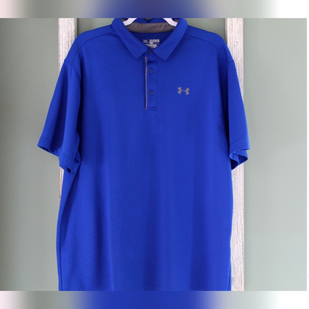 Under Armour Heat Gear Blue Polo Shirt 2XL